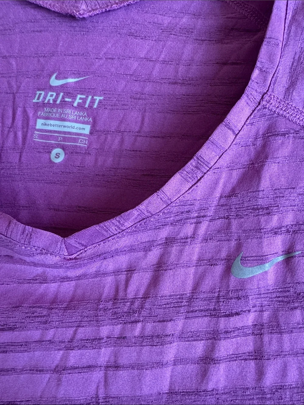 Nike Women’s Purple Short-Sleeve Dri-FIT Tee